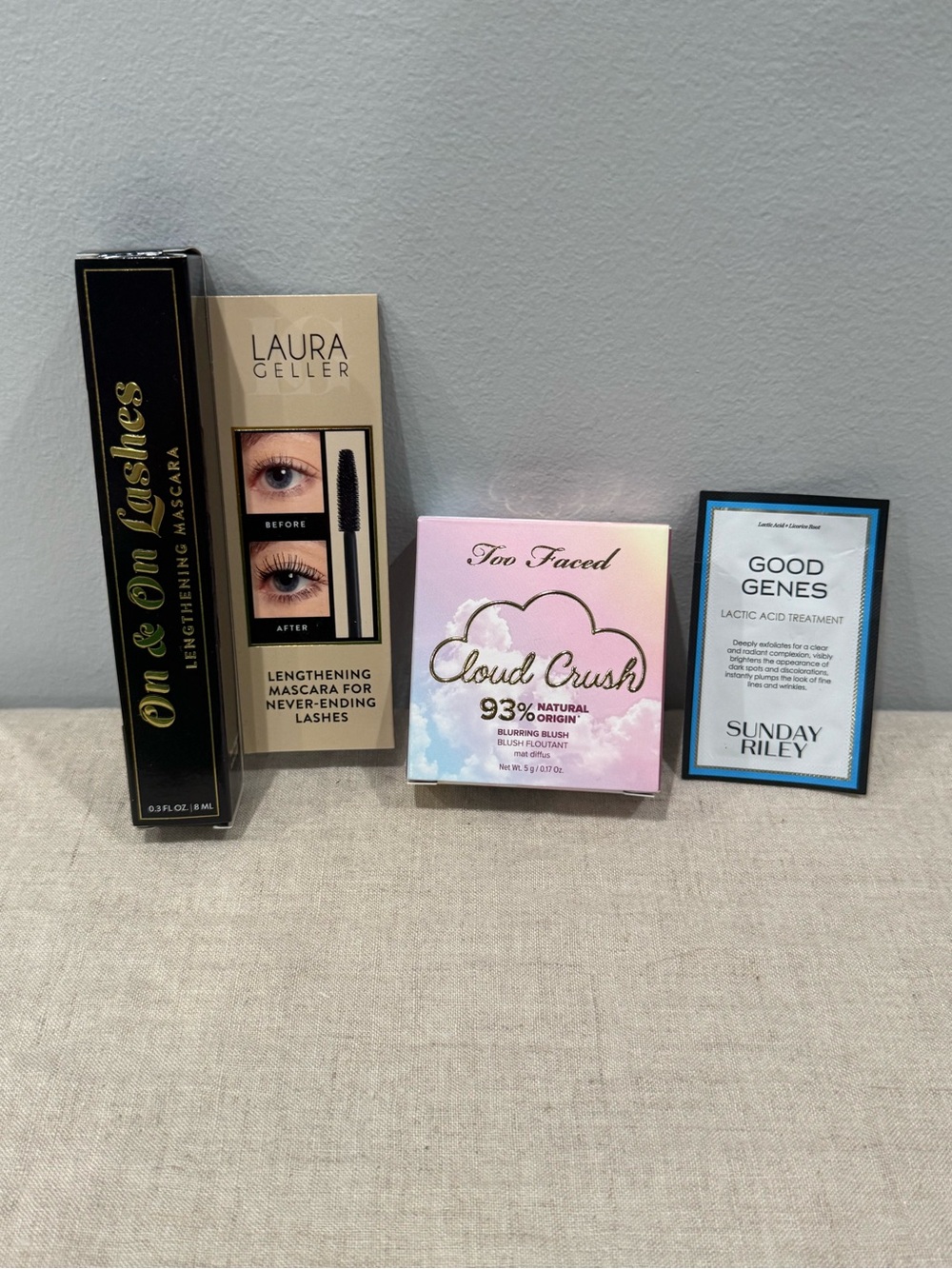 New Too Faced Cloud Crush Blush Berry Dream Laura Gellar On & On Lashes Mascara